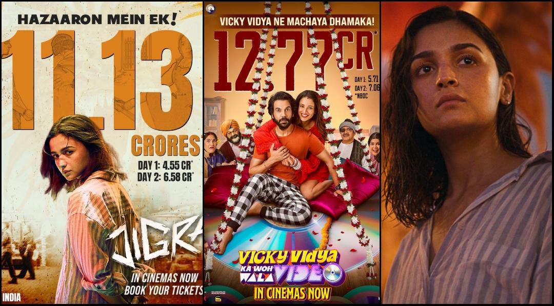 Jigra earns Rs 6.75 crore; Alia Bhatt’s lowest opening in 10 years: Vicky Vidya Ka Woh Wala Video mints Rs 12 crore