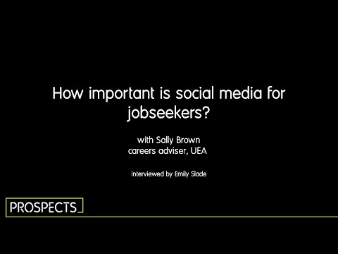 How important is social media for jobseekers? – Sally Brown [Video]