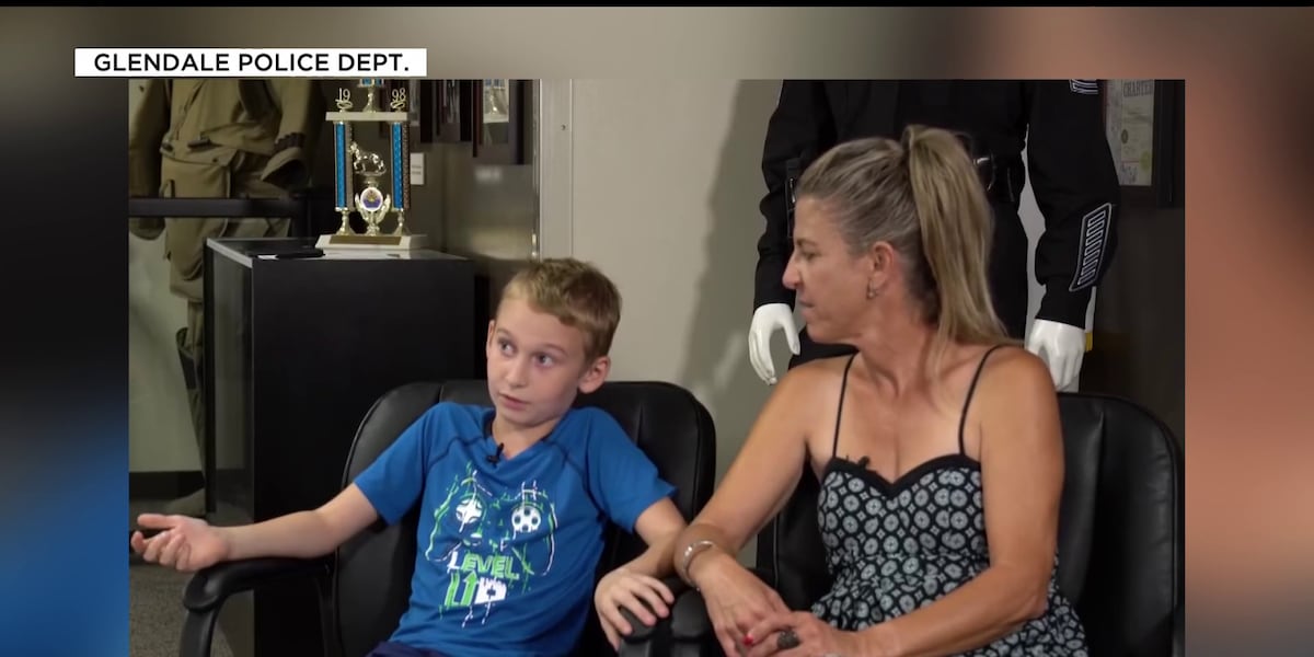 Boy helps Glendale police track down rightful owner of lost cell phone [Video]