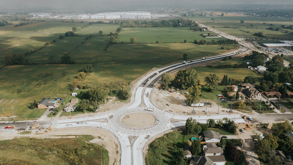 Construction complete at County Road 42 and Banwell roundabout [Video]