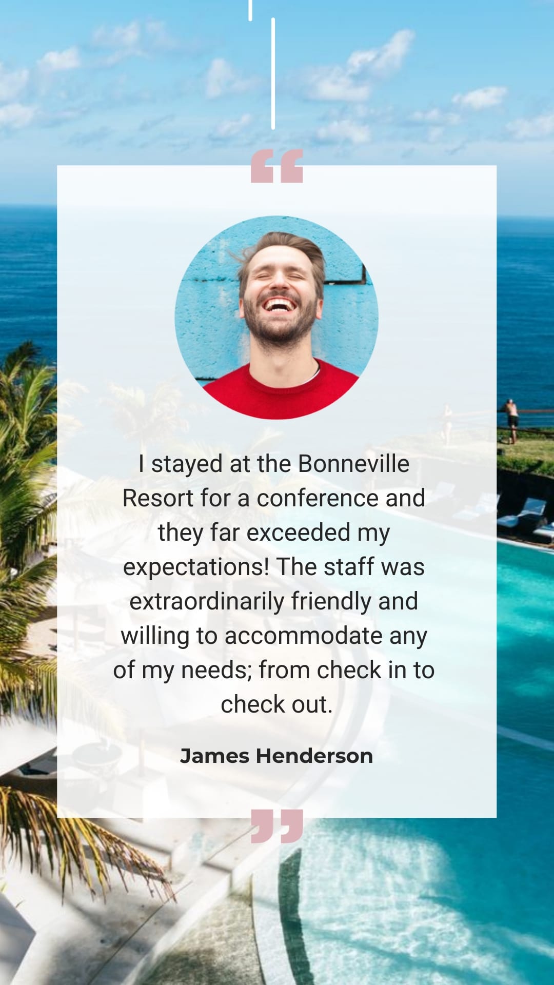 Resort – Video Testimonial Vertical Template