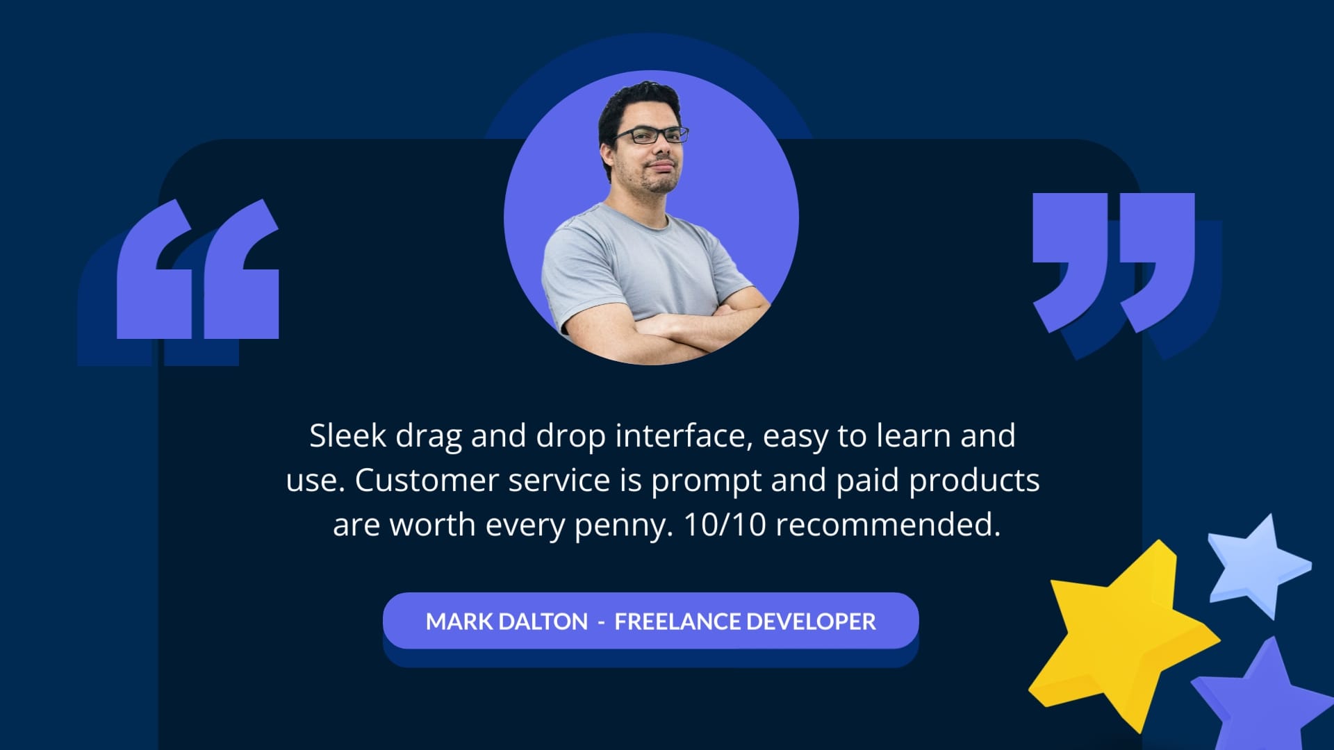 Low-code App Builder Video Testimonial Template