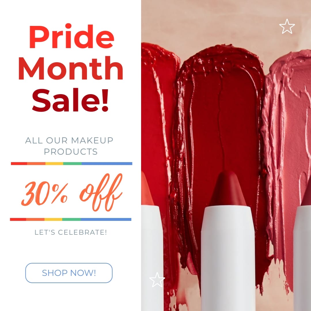 Makeup Sale Pride Month – Instagram Post Template [Video]