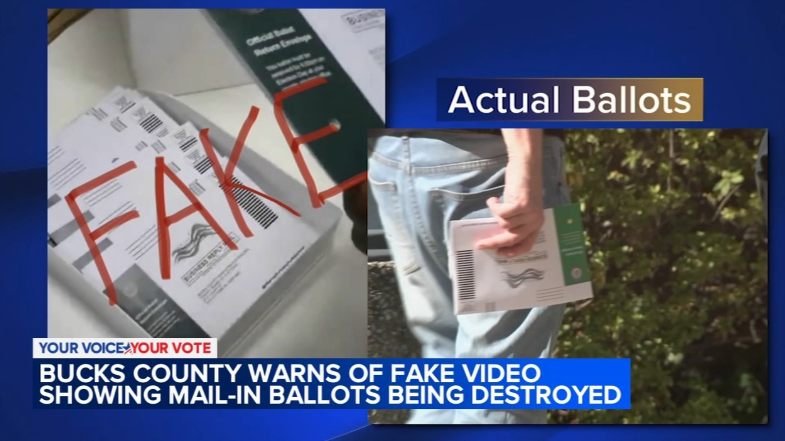 Election 2024: Bucks County, Pennsylvania warns of fake video showing destroyed ballots