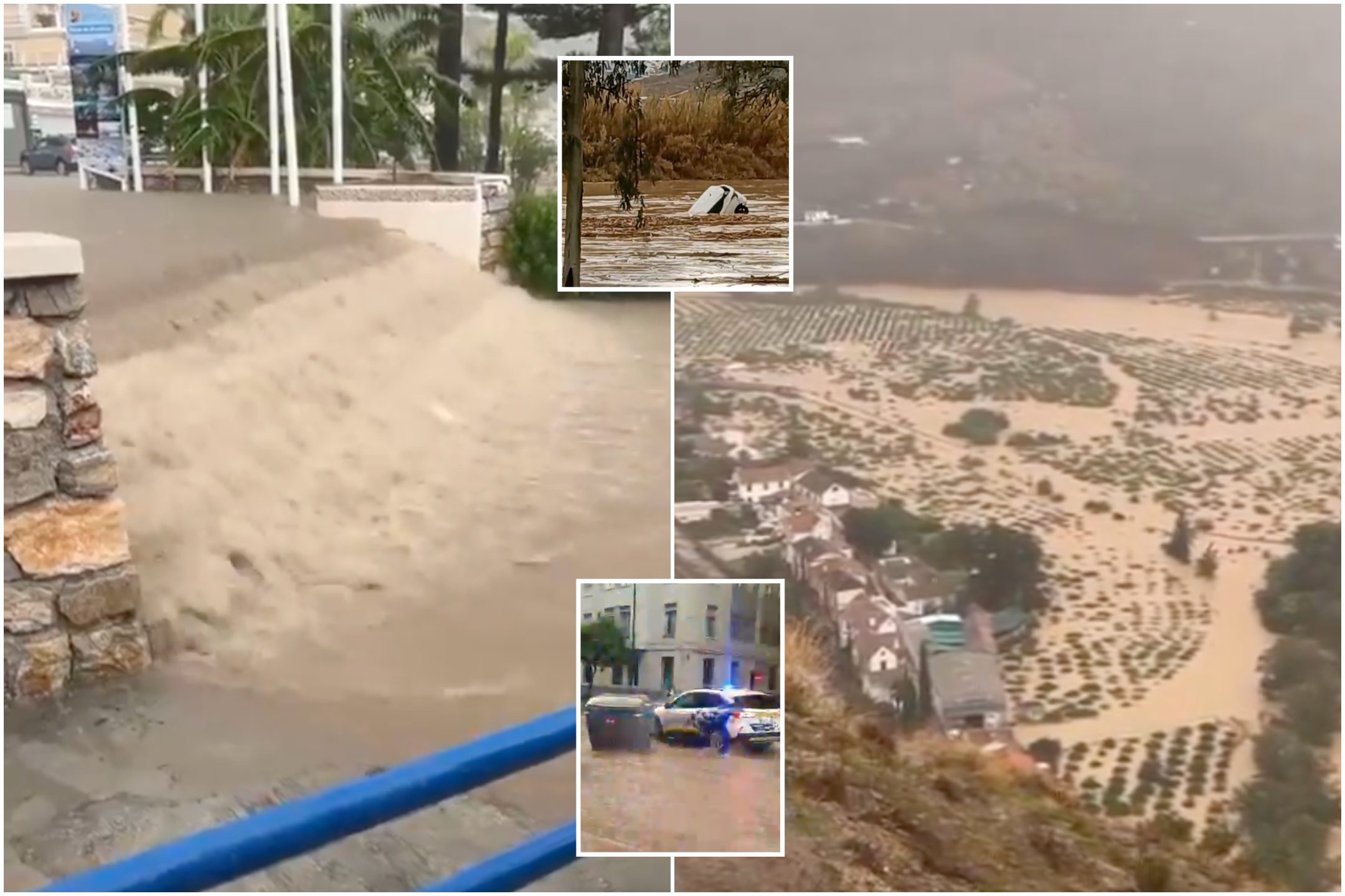 Red weather alert for Spain’s Costa del Sol: Biblical storms spark floods and landslides as cars and bins are dramatically washed away [Video]