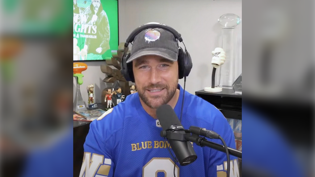 Travis Kelce’s Winnipeg Blue Bombers jersey goes viral [Video]