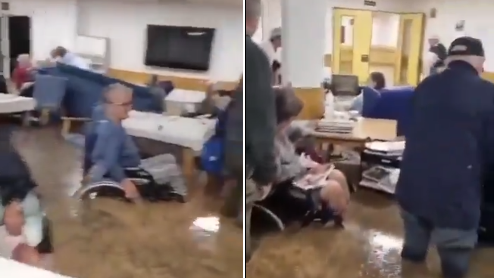 Horror in Valencia: Moment flood water almost submerges elderly patients in wheelchairs during desperate rescue mission [Video]