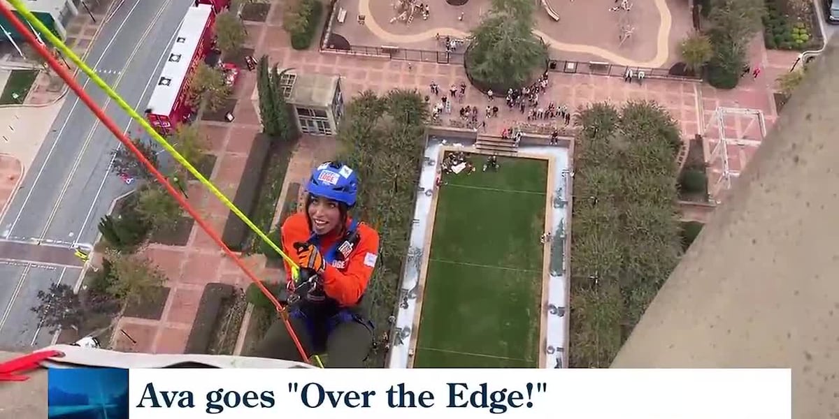 Ava rappels down a 16-story building! [Video]