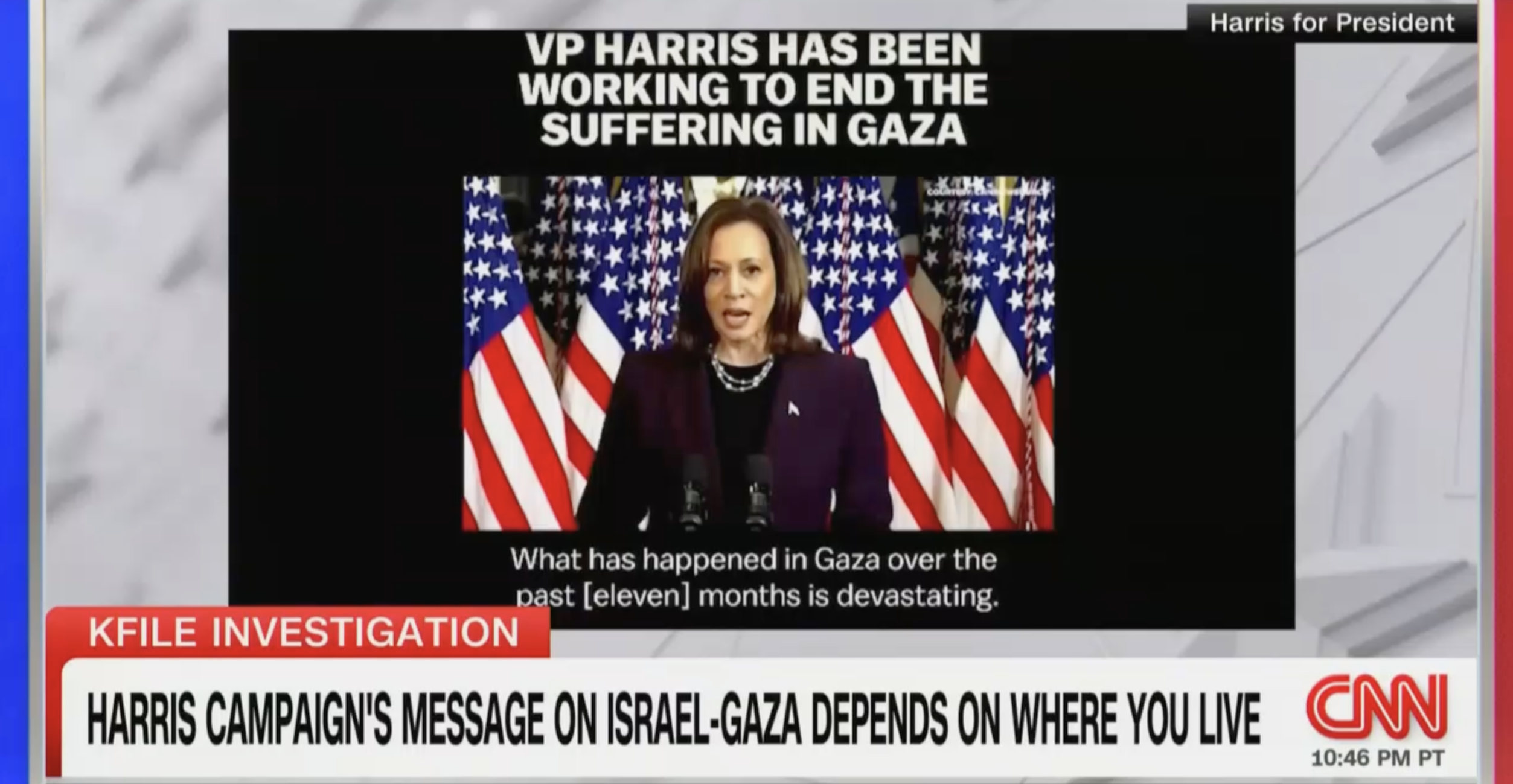 CNN Calls Out Kamala Harris For ‘Entirely Different Messages’ On Israel, Gaza Based on Where You Live [Video]