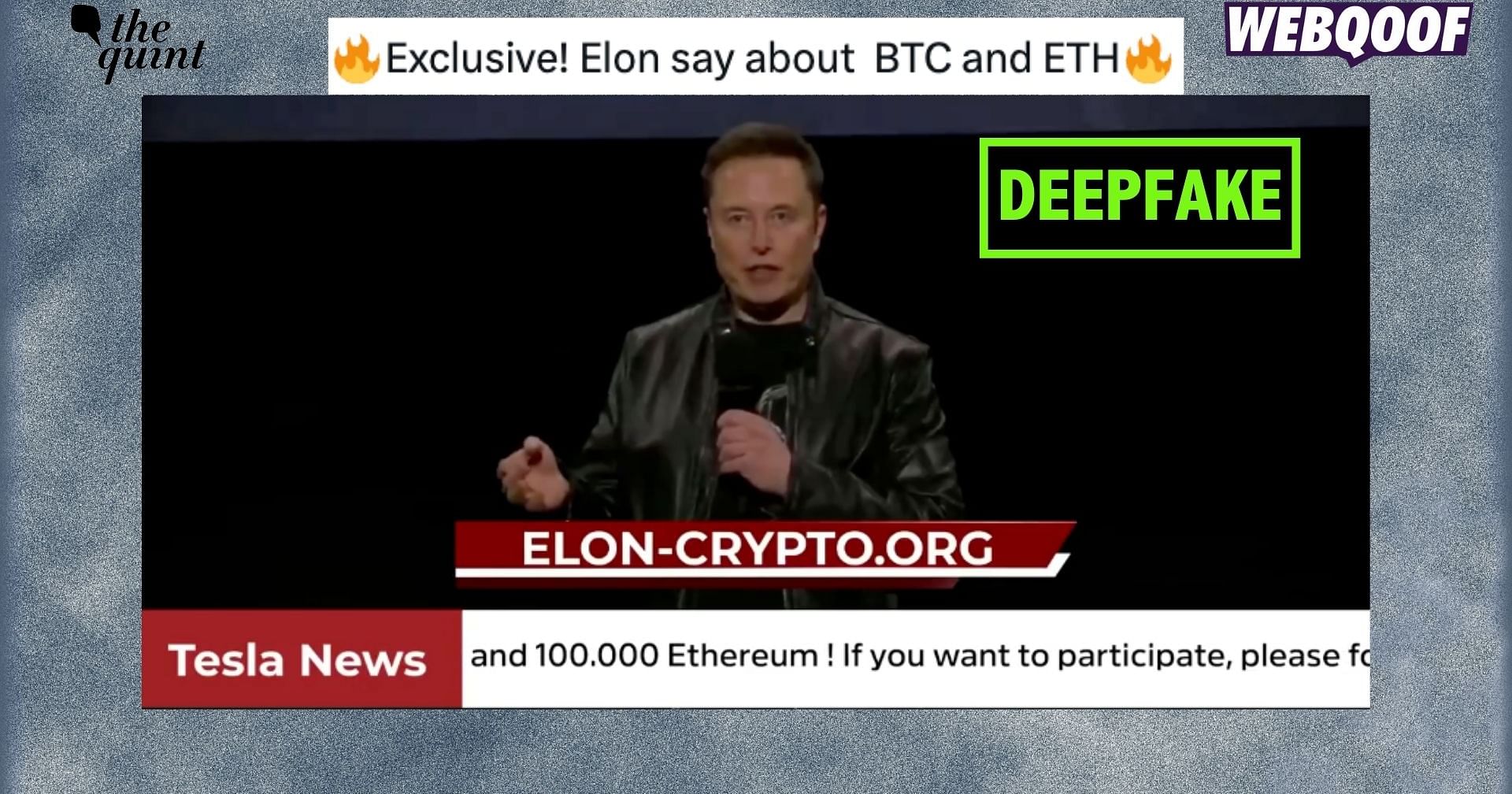 Video of Elon Musk Announcing Bitcoin, Ethereum Giveaway is a Deepfake [Video]