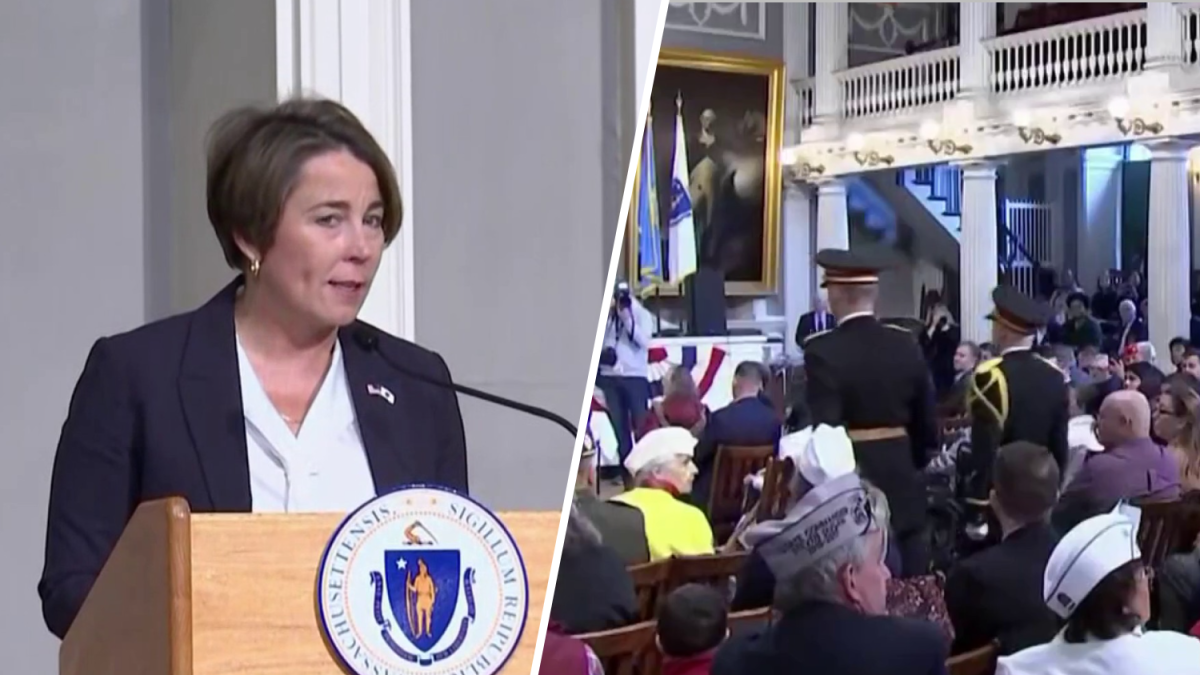 Massachusetts Veterans Day ceremony at state house  NECN [Video]