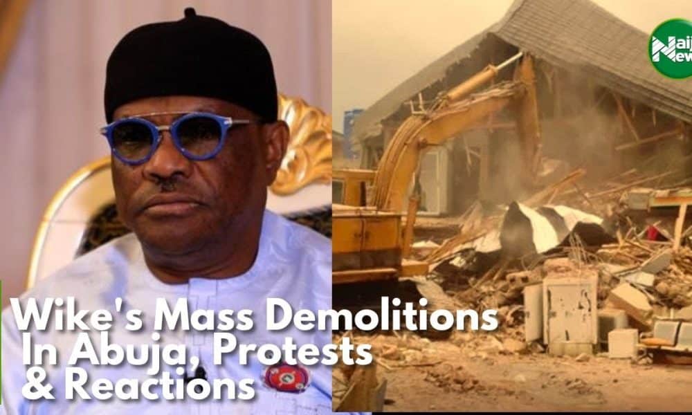 Wikes Mass Demolition In Abuja, Protests And Reactions [Video]