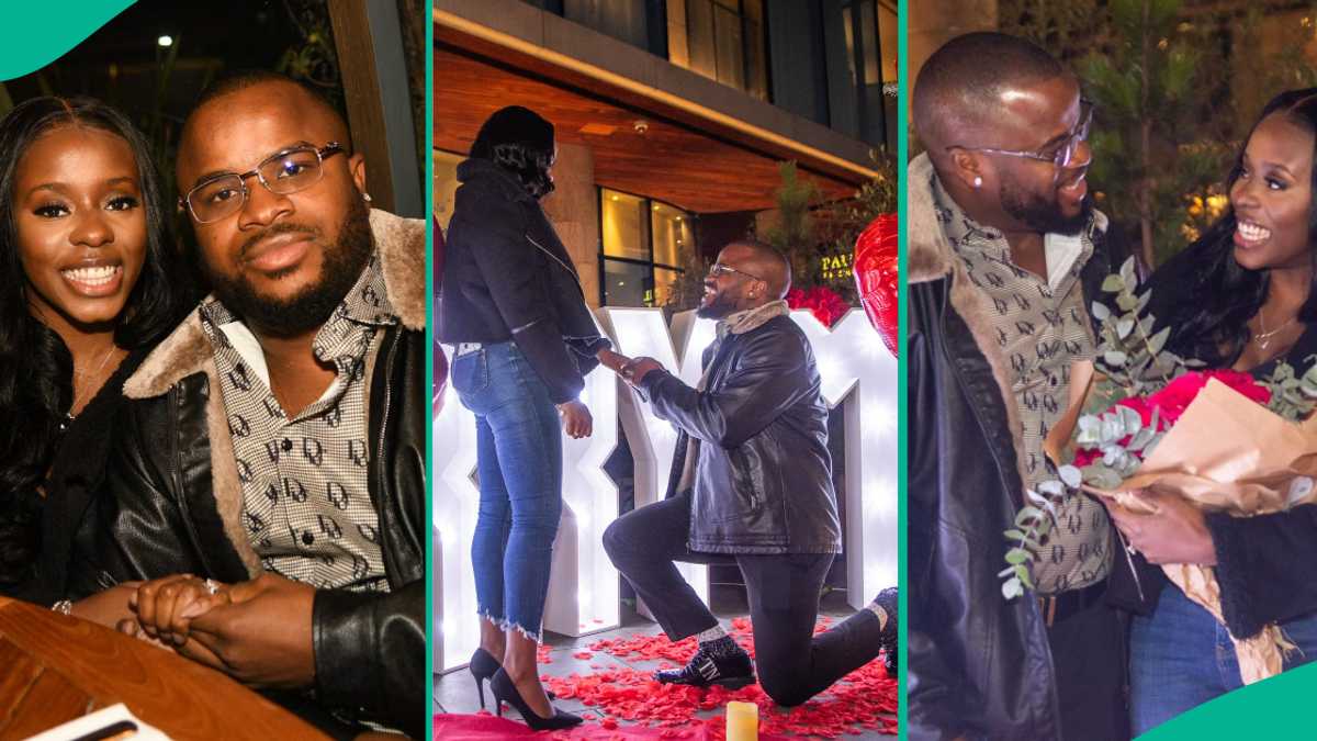 Nigerian Man in UK Proposes to Lady 50 Days after First Meeting, Proposal Photos Trend [Video]