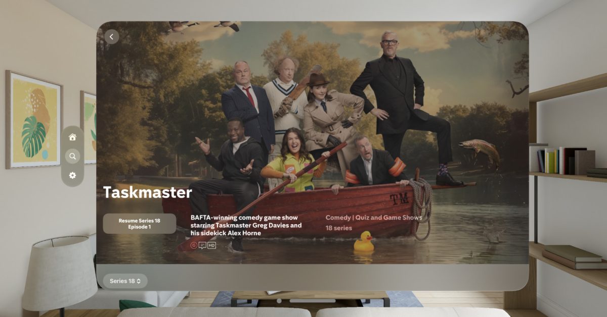 Channel 4 launches Vision Pro streaming app with a Taskmaster environment [Video]