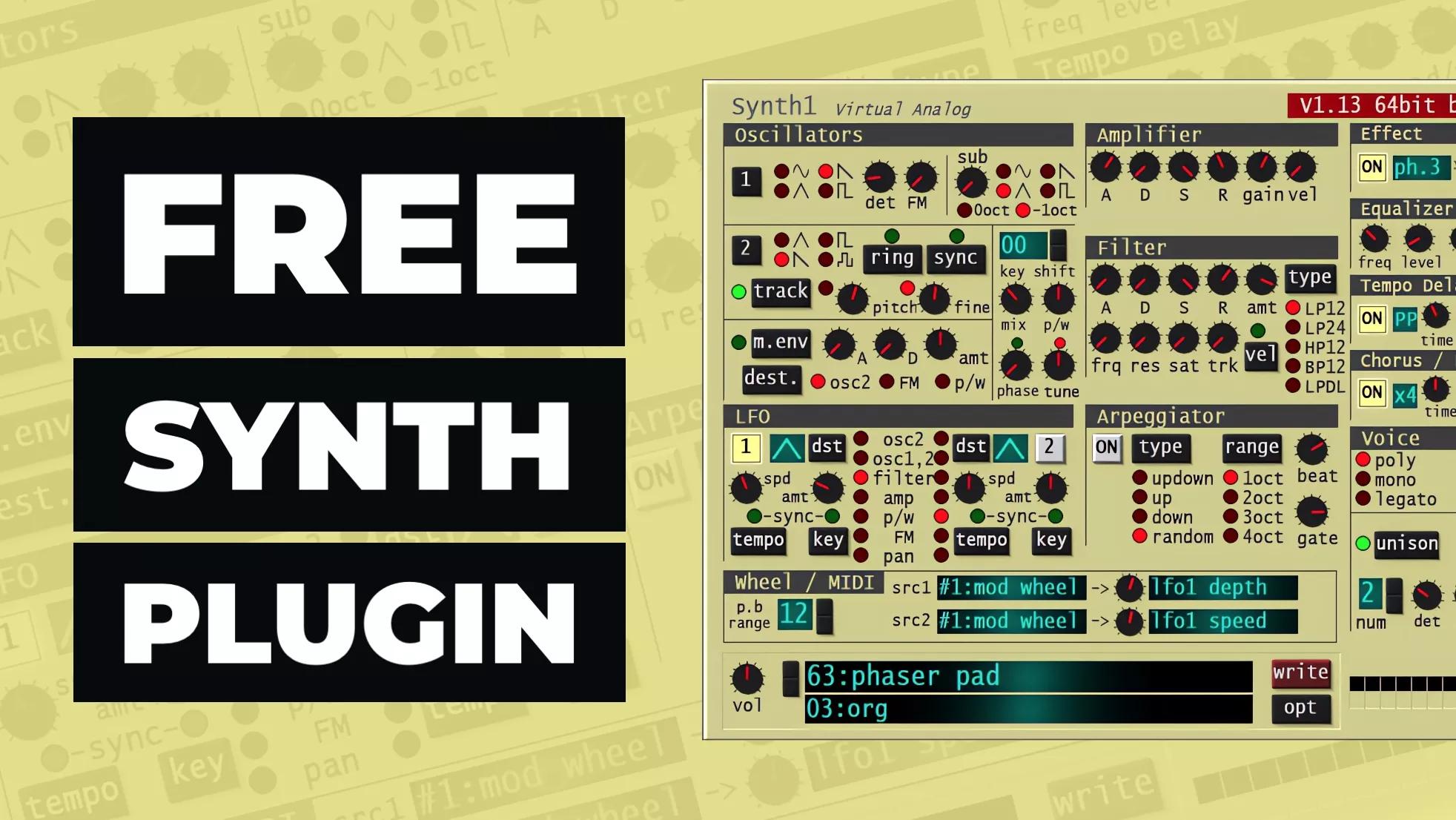 Synth1 VST Plugin by Daichi ( Windows & Mac ) [Video]