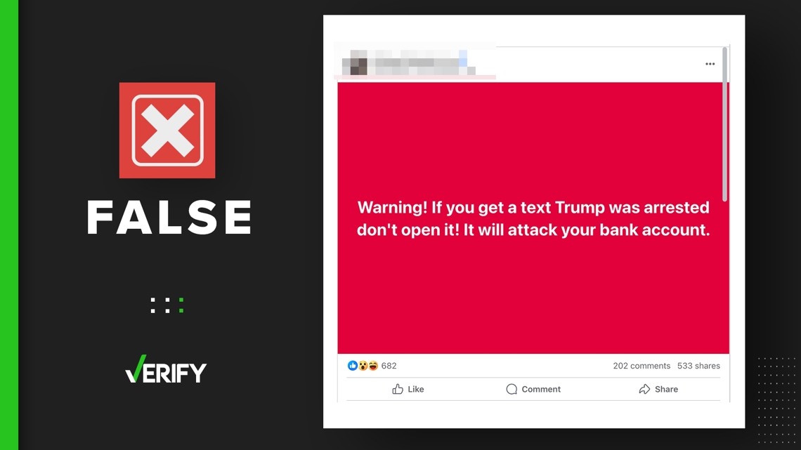 False warning claims ‘Trump arrested’ text hacks bank accounts [Video]