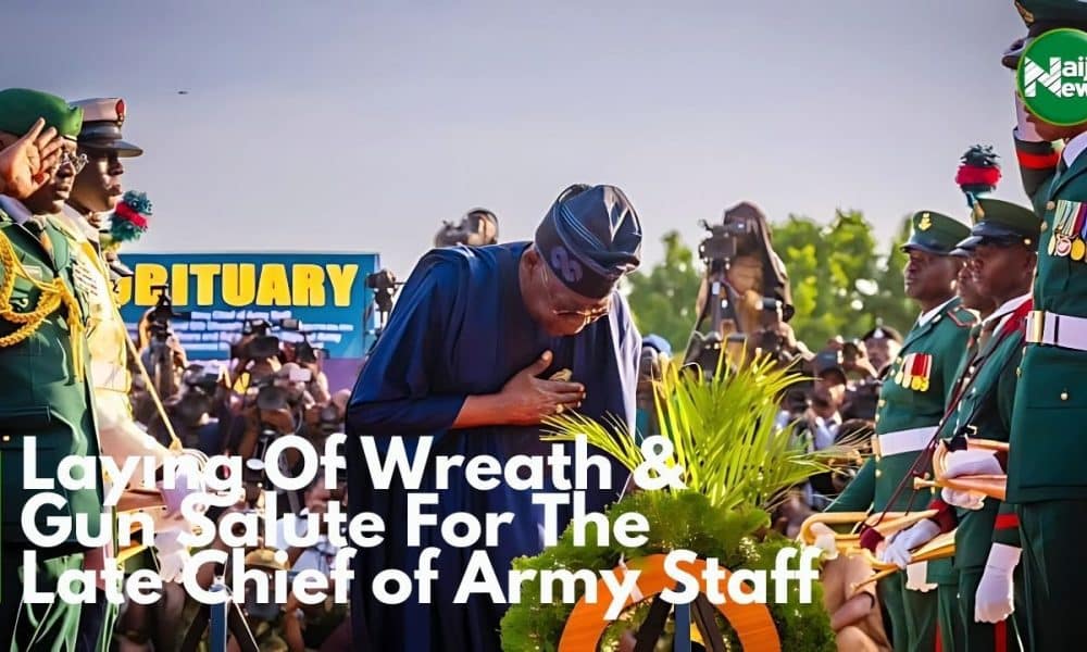 Laying Of Wreath And Gun Salute For Late Chief Of Army Staff [Video]