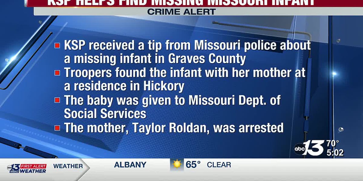 Kentucky State Police find missing Missouri baby [Video]