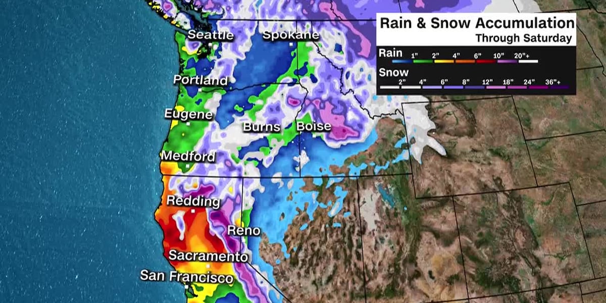 Rain and snow slam west coast after bomb cyclone [Video]