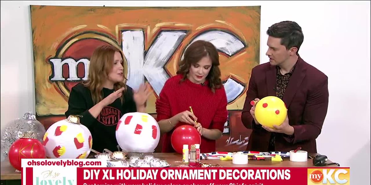 Chiefs Themed Christmas Ornaments with Oh So Lovely Blog [Video]