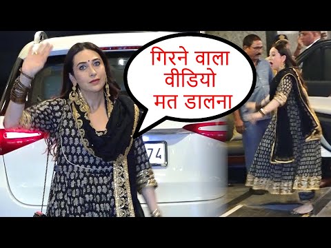 Karishma Kapoor Almost FALLS at Aadar Jain & Alekha Advani’s Roka Ceremony [Video]