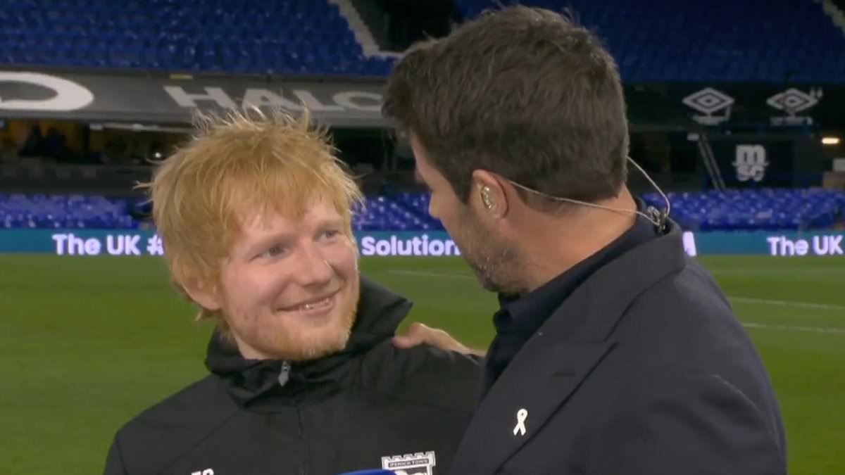 Ed Sheeran admits he feels ‘a bit of a b****nd’ after he awkwardly interrupted new Man United boss Ruben Amorim’s post-match interview on Sky Sports [Video]