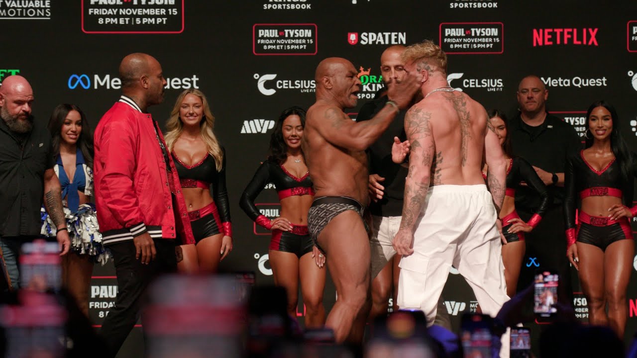 Mike Tyson Slaps Jake Paul at Paul vs. Tyson Weigh-Ins [Video]