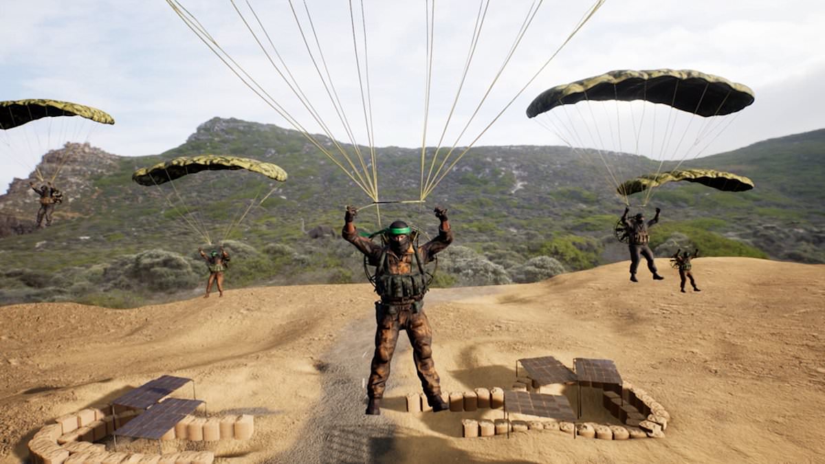 Terror police block ‘October 7’ video game that allows players to recreate Hamas atrocities by paragliding into Israeli base to kill soldiers