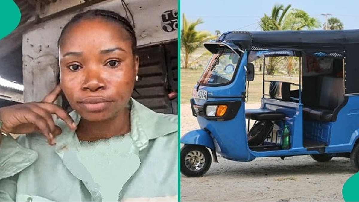 Nigerian Lady Fears Being Called ‘Bad Luck’ for Being Only Passenger in Keke, Prays in Video