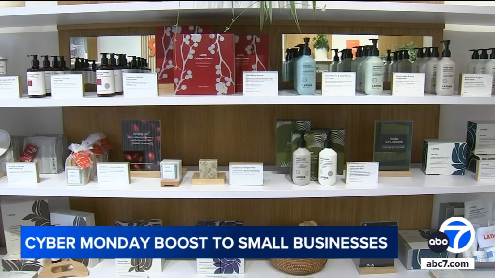 Lather, a Pasadena-based small business renowned for its natural skincare products, thrives during Cyber Monday sales [Video]