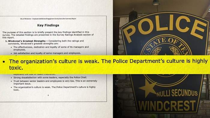 Windcrest employee survey notes ‘highly toxic’ culture within police department [Video]