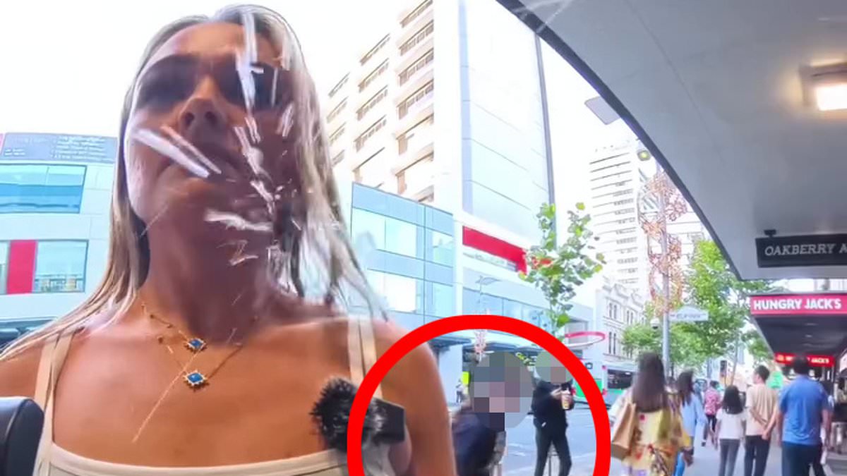 Spiteful moment vegan activist Tash Peterson is pelted with a McDonald’s drink in what she claims is an act of ‘speciesism’ [Video]