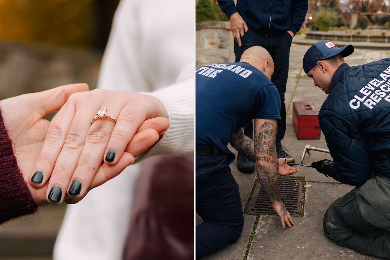 Bride’s Ring Falls into Sewer Drain During Engagement Photo Shoot (Exclusive) [Video]