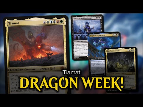 eedi-H – DRAGON WEEK! Tiamat vs Ayara vs Captain N’ghathrod vs Necrobloom EDH Game Play [Video]