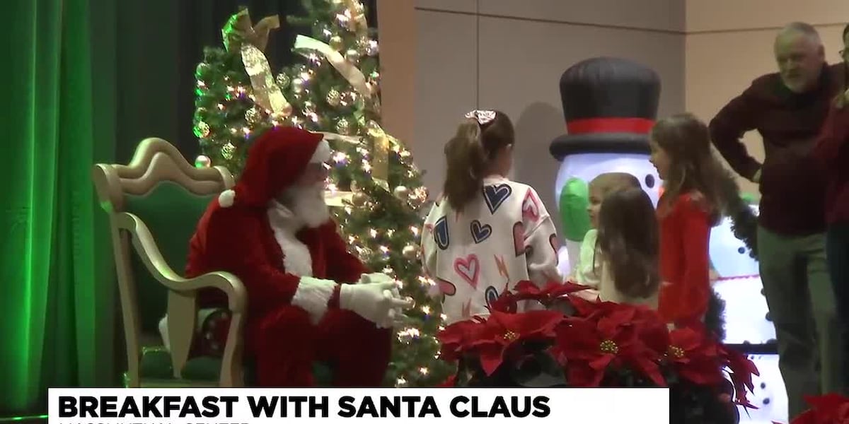 Santa Claus pays a visit to the MassMutual Center [Video]