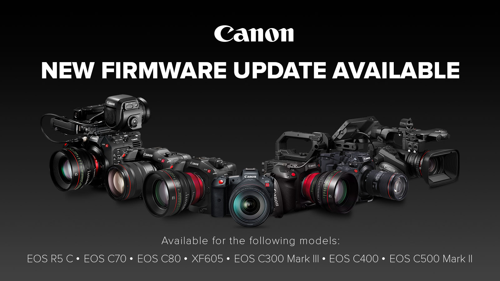 Canon Firmware Update for R5 C, C70, C80, C300 Mark III, C400, C500 Mark II and XF605 Camcorder Now Available [Video]