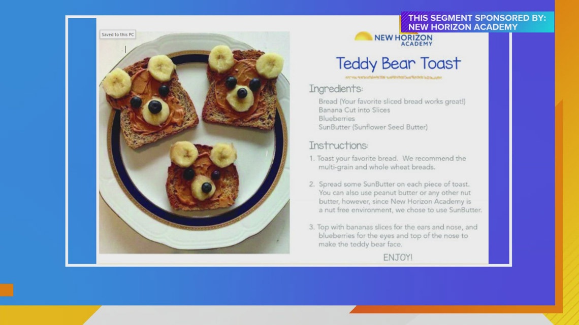 Making Teddy Bear Toast & Little Piggy Bagel Snacks with New Horizon Academy | Paid Content [Video]