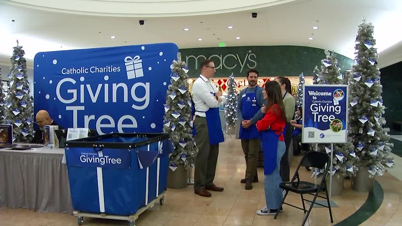 Catholic Charities Giving Tree event aims to extend the season of giving to those in need [Video]