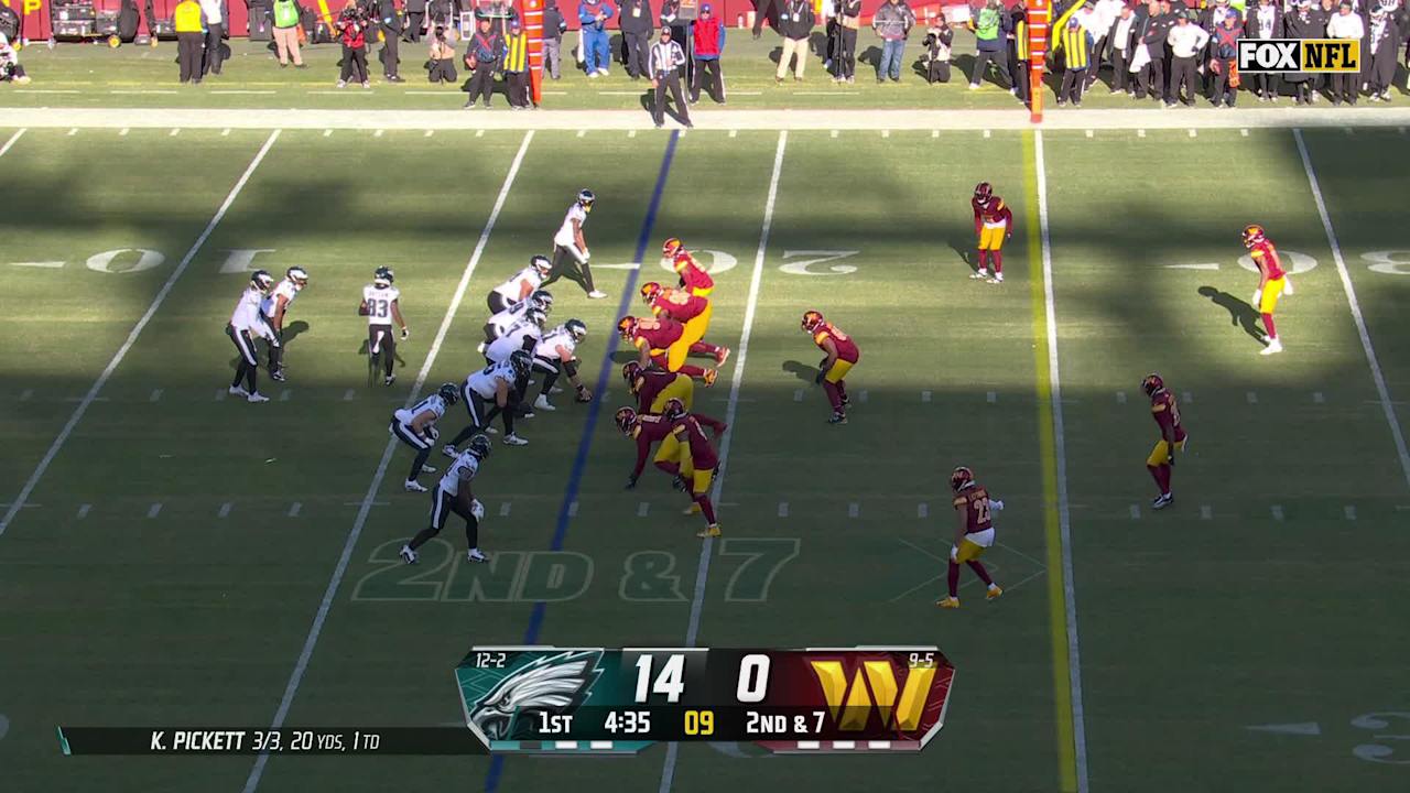 Kenny Pickett’s first interception as an Eagle goes directly into Frankie Luvu’s grasp [Video]