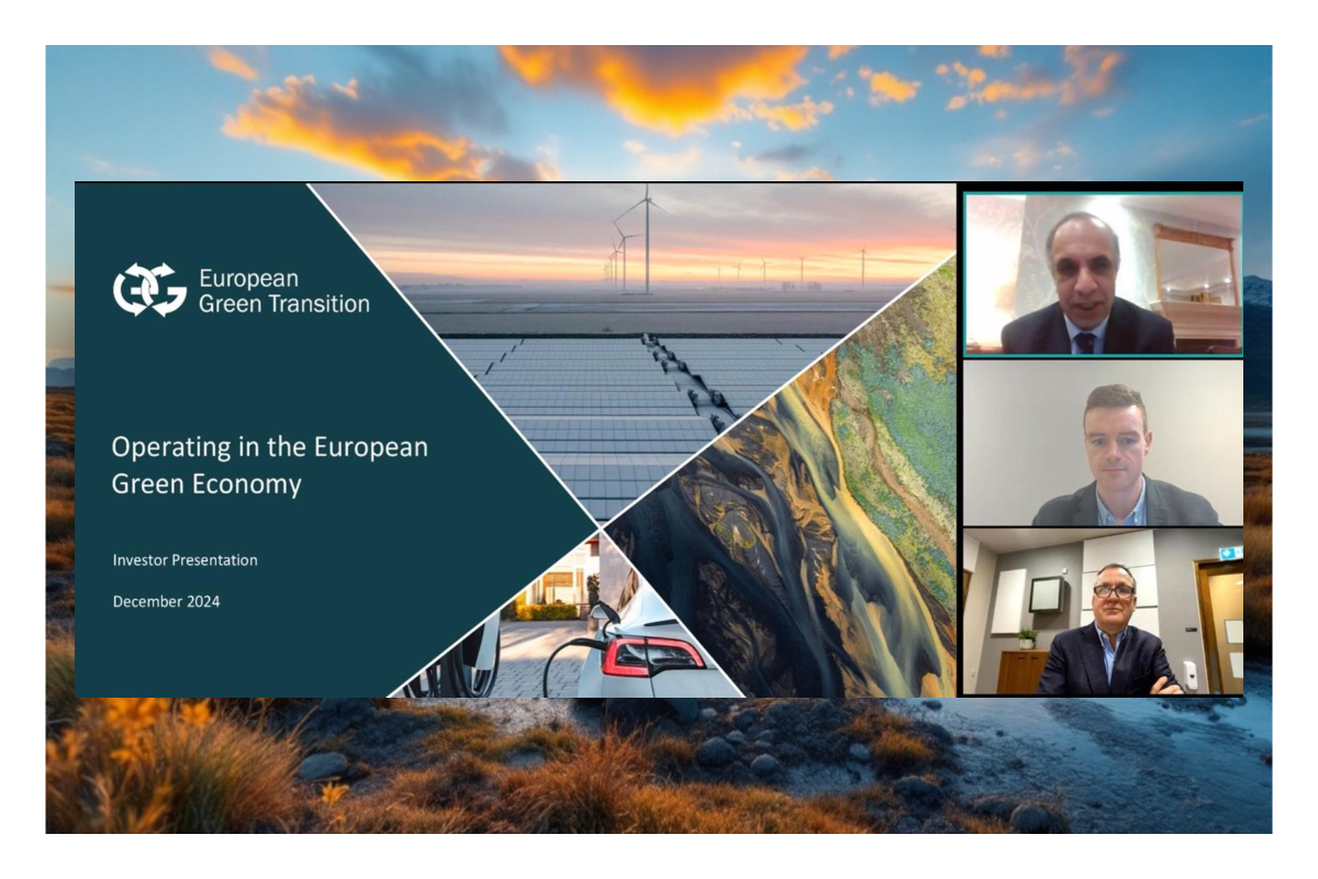 European Green Transition (AIM:EGT) Company Webinar Presentation [Video]