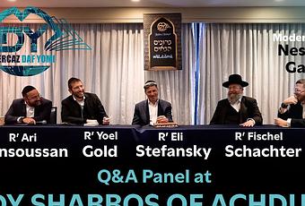 Q&A Panel @MDY w/Rabbis Schachter, Stefansky, Gold, Bensoussan, Gantz (video)