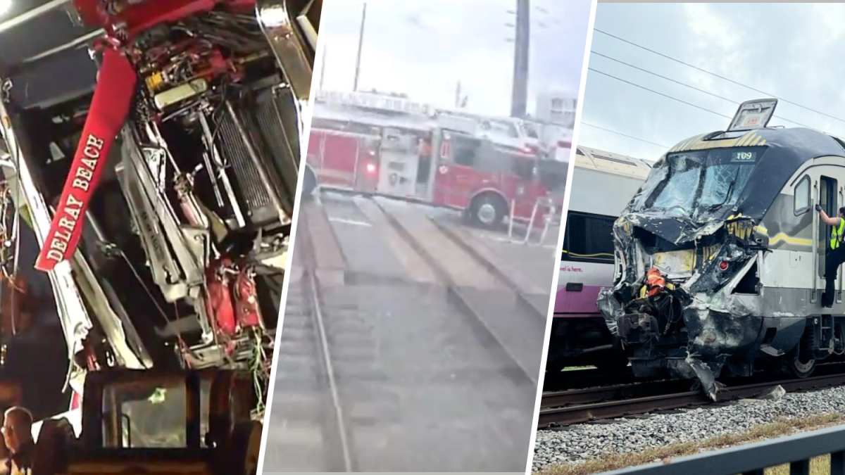 Brightline train collides with fire truck in Delray Beach  NBC10 Philadelphia [Video]