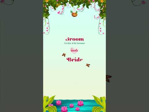 Radha Krishna Themed Wedding Invitation || Floral Invitations || VG-1250-V [Video]