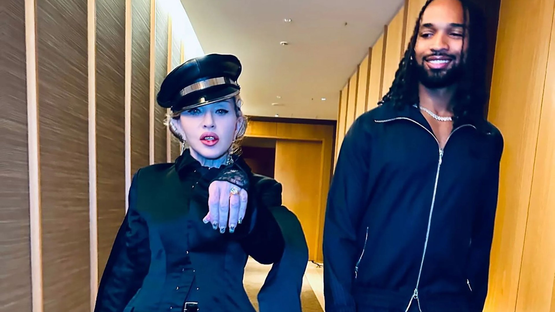 Madonna, 66, sparks engagement rumours as she’s spotted with huge diamond ring during trip with toyboy Akeem Morris, 28 [Video]