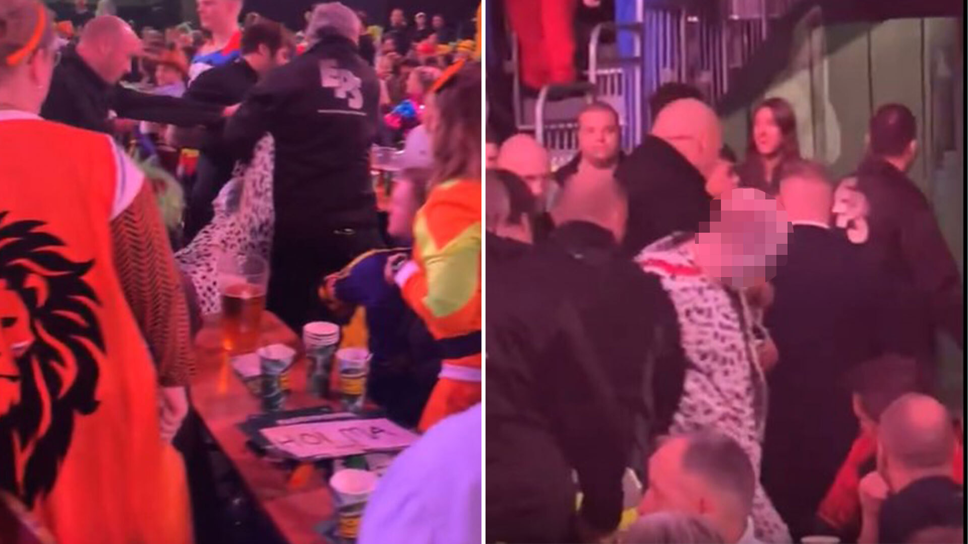 Shocking moment fan dressed as Dalmatian is carried out of World Darts Championship by security [Video]