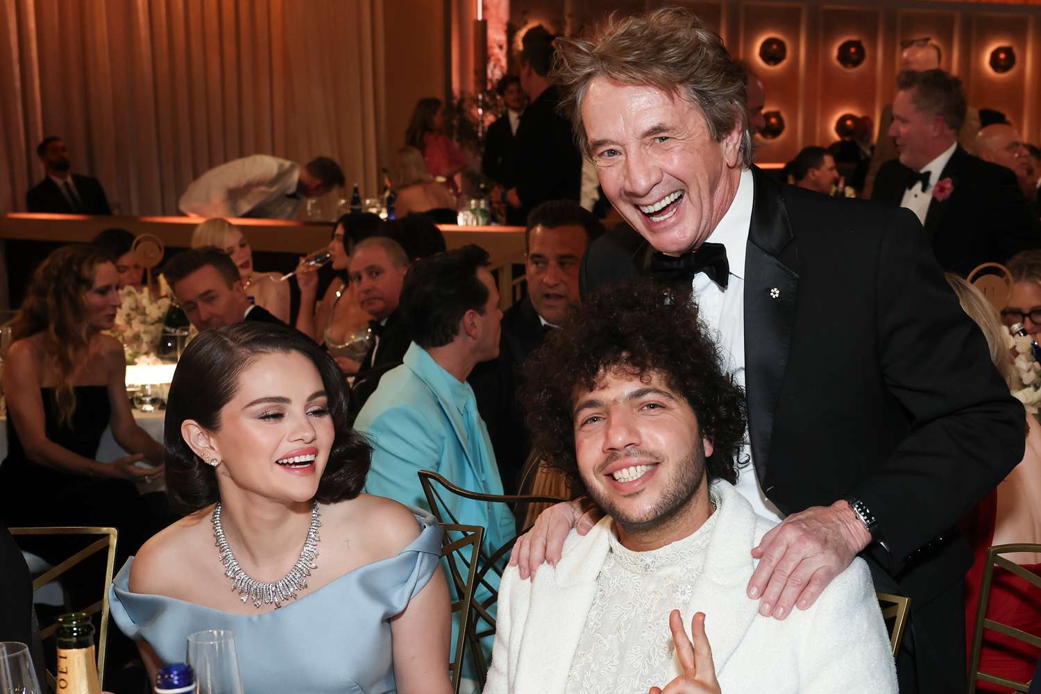 Selena Gomezs Costar Martin Short Gushes Over Her Engagement Ring at 2025 Golden Globes [Video]