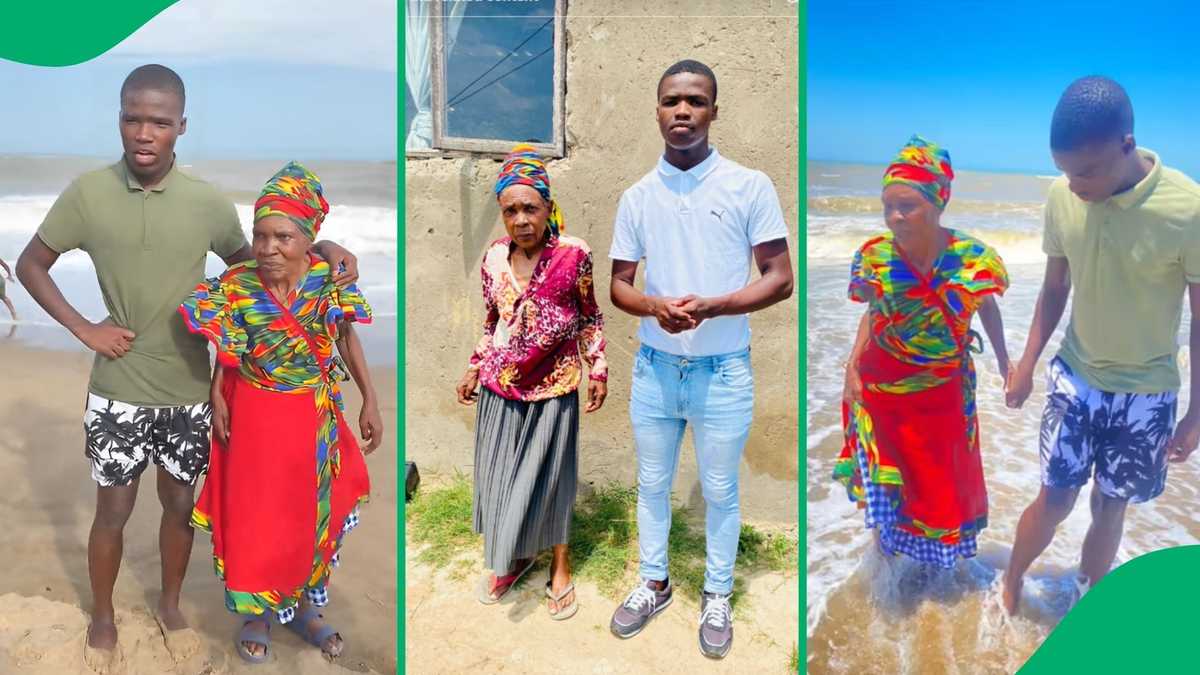 You Know How To Mine Blessings Fanas: Grandson Takes Gogo on a Beach Outing, SAs Moved [Video]