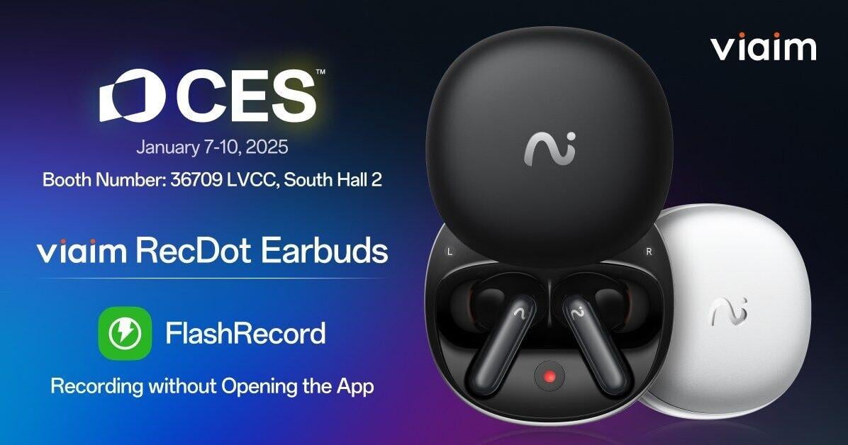 viaim Redefines Conference Efficiency with the Official North American Launch of AI-Powered RecDot Earbuds at CES 2025 | PR Newswire [Video]