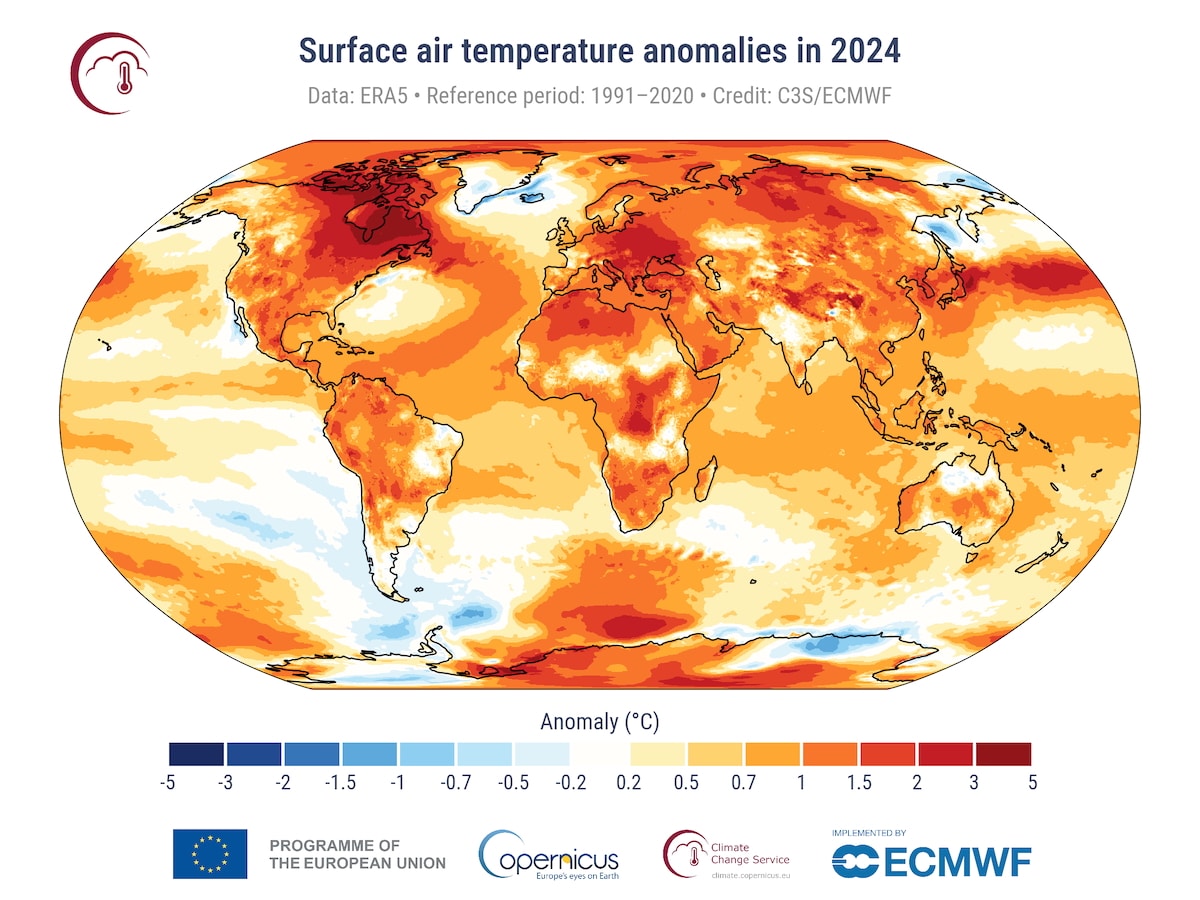 2024 Global Average Temperature Was Hottest on Record and First Above 1.5C [Video]