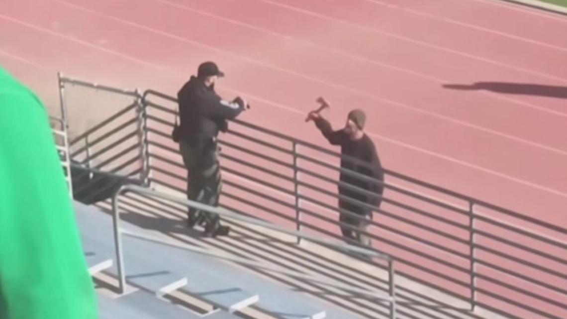 Homeless man with hatchet walks onto baseball field in San Antonio [Video]